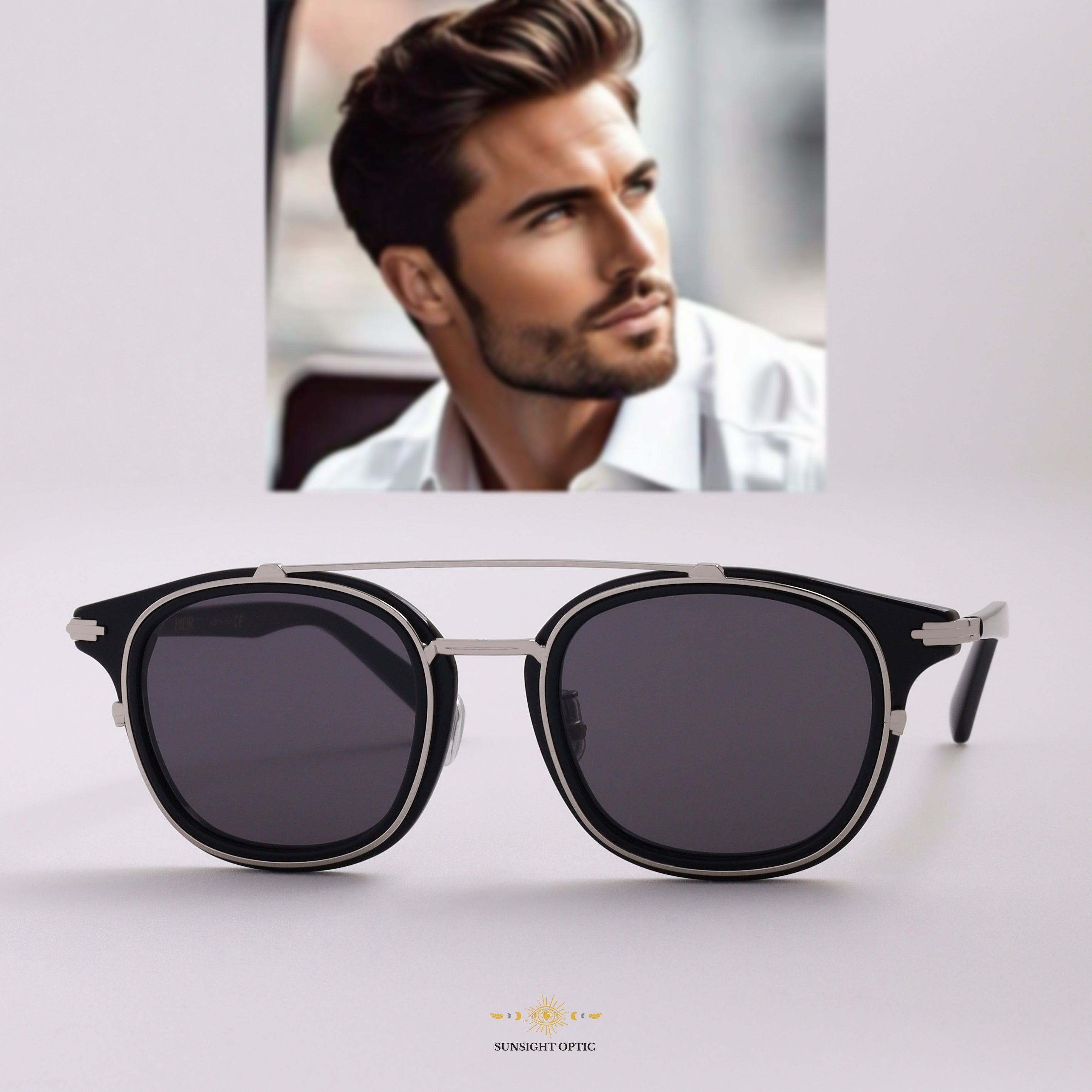 Dior サングラス DIOR-B23-S3I-10B8-57 BLACK/BLUE【Men's】 Dior for Men – Sunsight Optic