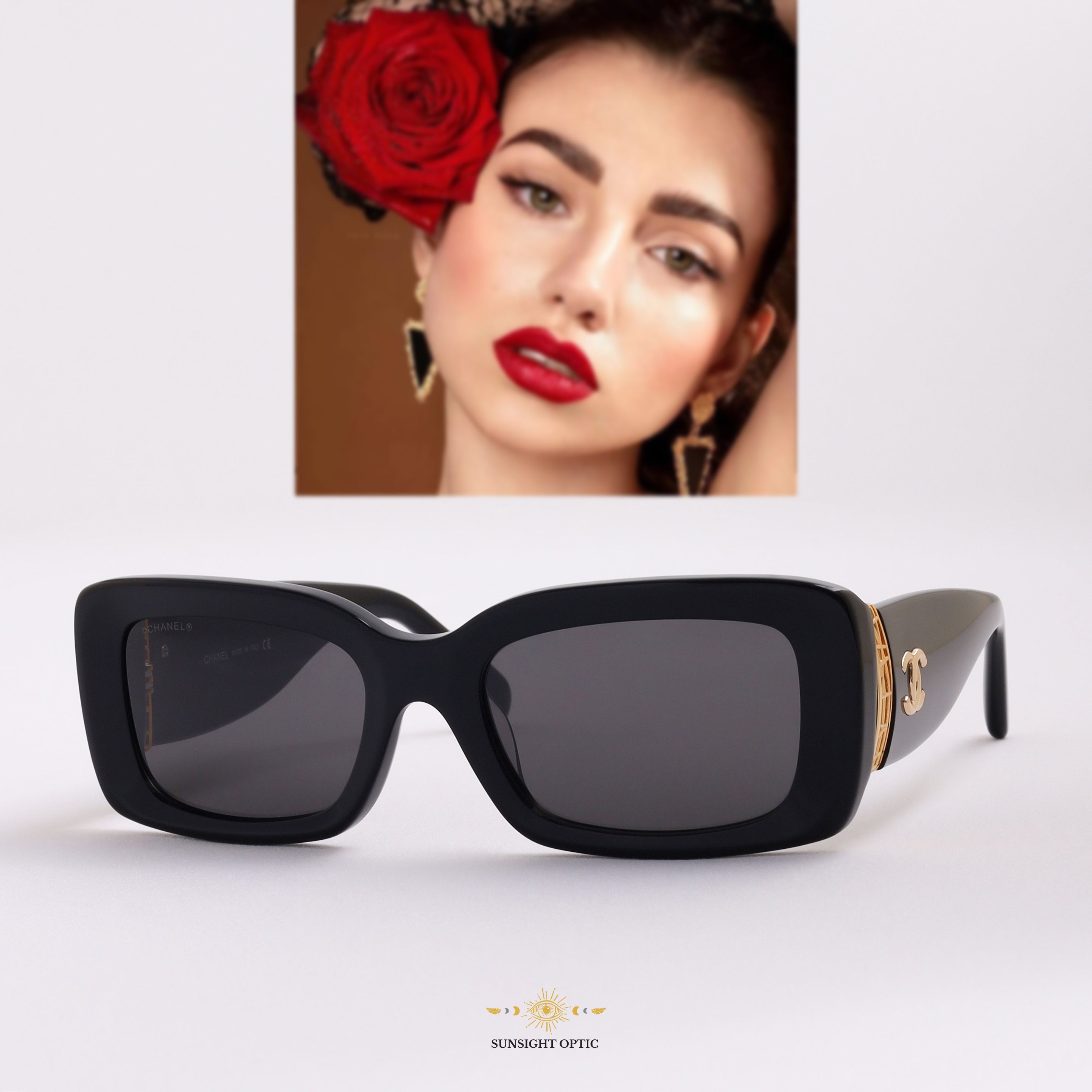 横顔スタイリッシュ 知的ネイビー ≪CHANEL≫アイウェア CH3486Q Eyewear | CHANEL